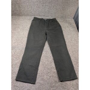 PacSun High Rise Straight Leg Jeans Olive Green Button Fly Cotton Womens 30